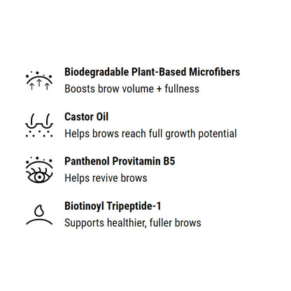Kosas Air Brow Tinted & Clear Volumizing Treatment Brow Gel