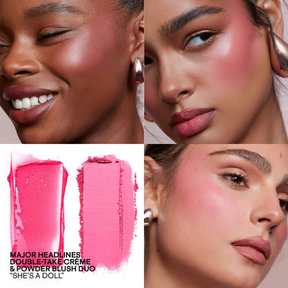 Patrick Ta Major Headlines Double-Take Crème & Powder Blush Duo SHE'S A DOLL