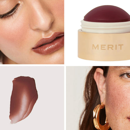 Merit Flush Balm Cheek Color Blush 9g | Lightweight & Blendable Satin Finish