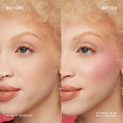 NYX Buttermelt Powder Blush 5g | Fade & Transfer Resistant 02 BUTTA TOGETHER