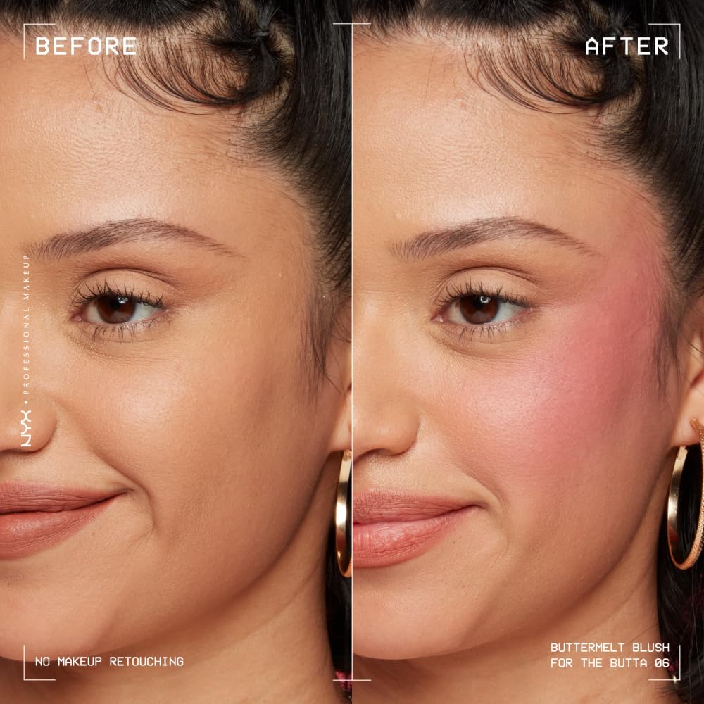 NYX Buttermelt Powder Blush 5g | Fade & Transfer Resistant 06 FOR THE BUTTA