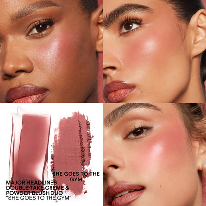 Patrick Ta Major Headlines Double-Take Crème & Powder Blush Duo GOES TO THE GYM