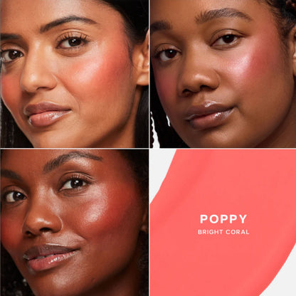 Saie Dew Blush Liquid Cheek Blush POPPY