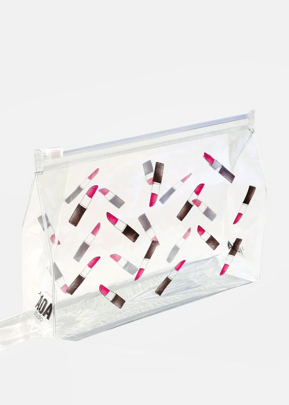 AOA Studio Clear Makeup Pouch | PVC Makeup Pouch LIPS