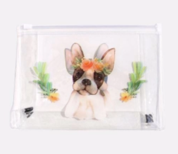 AOA Studio Clear Makeup Pouch | PVC Makeup Pouch FLOWER CROWN FRENCHI