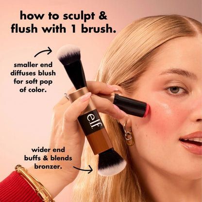 ELF Cream Blush & Bronzer Duo Brush