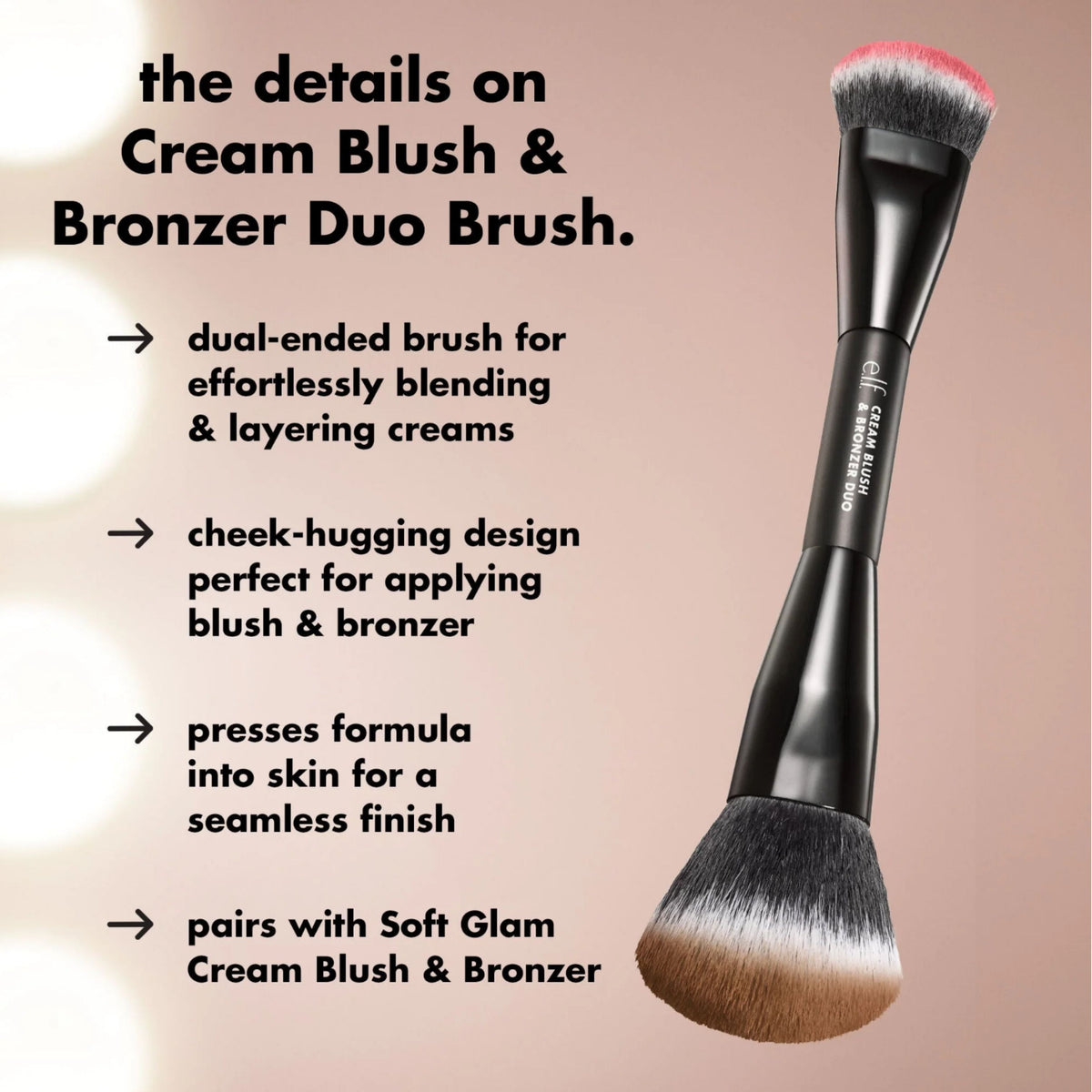 ELF Cream Blush & Bronzer Duo Brush